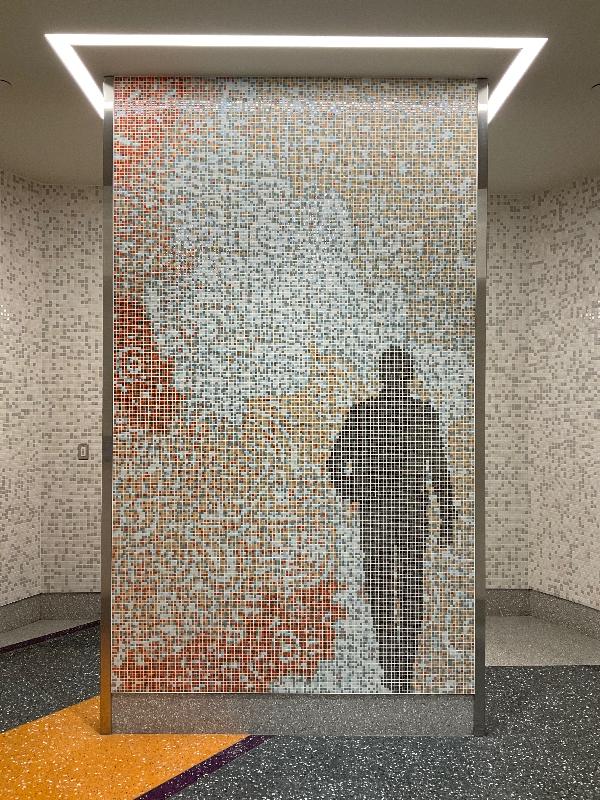 Boston, Massachusetts (MA): Logan Airport, Terminal E: men's room entrance