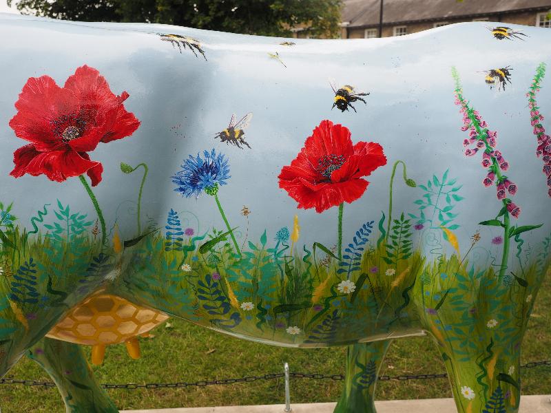 Cambridge, England: New Square Park: Honey, detail (Jina Gelder)