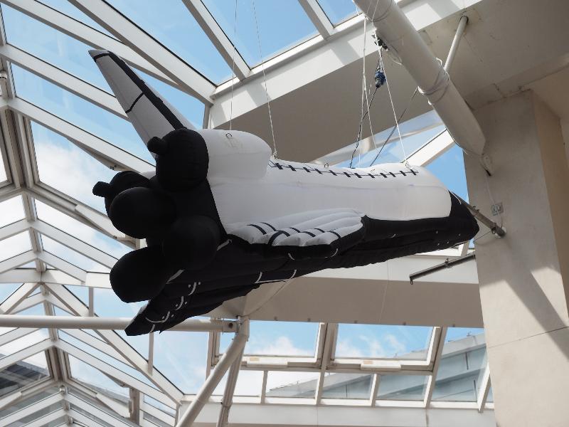 Cambridge, England: Lion Yard: space shuttle