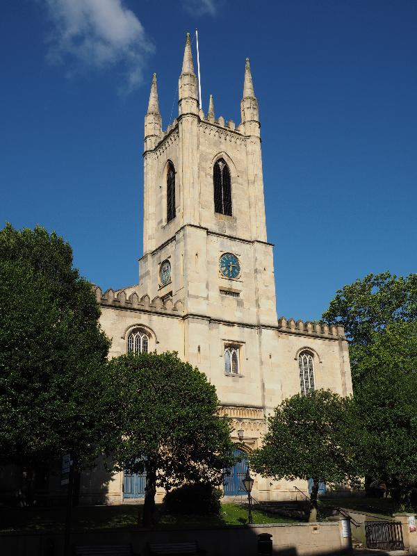 Windsor, England: Windsor Parish Church of St John the Baptist: vjew (1822, Charles Hollis with Jeffry Wyatt)