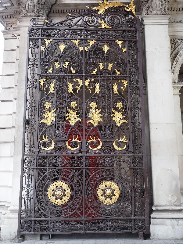 London, England: Royal Academy: gate