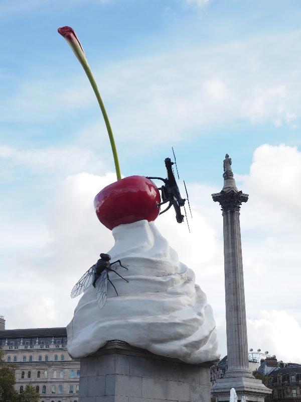London, England: Trafalgar Square: The End (2020, Heather Phillipson)
