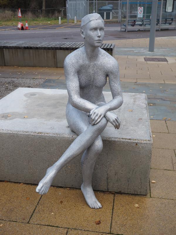 Cambridge, England: Cambridge North Railway Station: Galatea (Hercules Meets Galatea, 2021, Matthew Derbyshire)