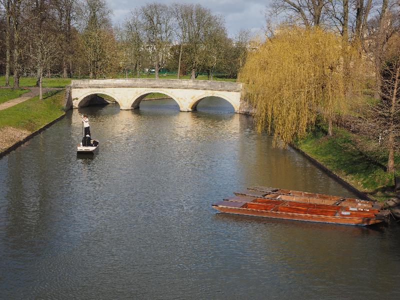 Cambridge, England: Cam: view towards The Avenue bridge