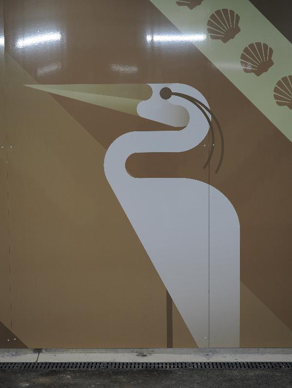 Cambridge, England: Chisholm Trail: Newmarket Road underpass artwork (2022, Paper Rhino)