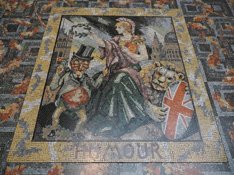 London, England: National Gallery: The Modern Virtues, Humour (Lady Diana Cooper as Britannia) (1952, Boris Anrep)