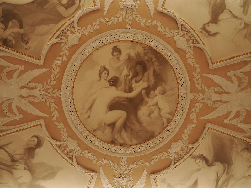 London, England: Courtauld Gallery: copy of ceiling painting by Benjamin West, now in Royal Academy, Burlington House