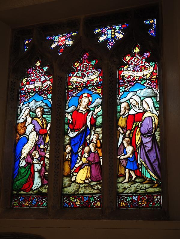 Castle Combe, England: St Andrew's Church: Jesus Blessing Children