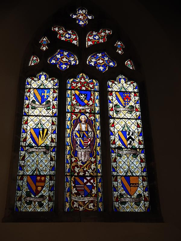Castle Combe, England: St Andrew's Church: coat of arms of various families