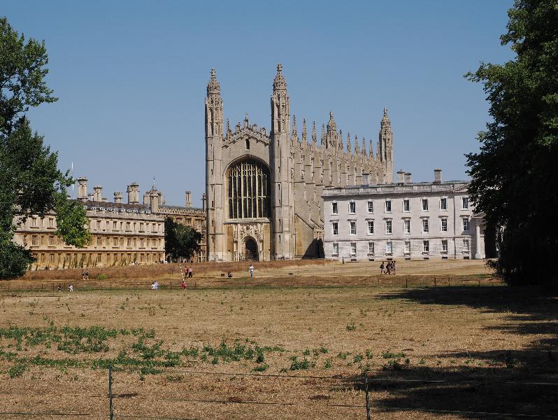 Cambridge, England: King's College: chapel, dry field
