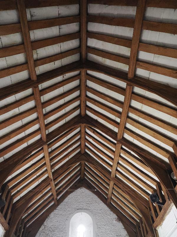 Cambridge, England: Stourbridge Leper Chapel: ceiling