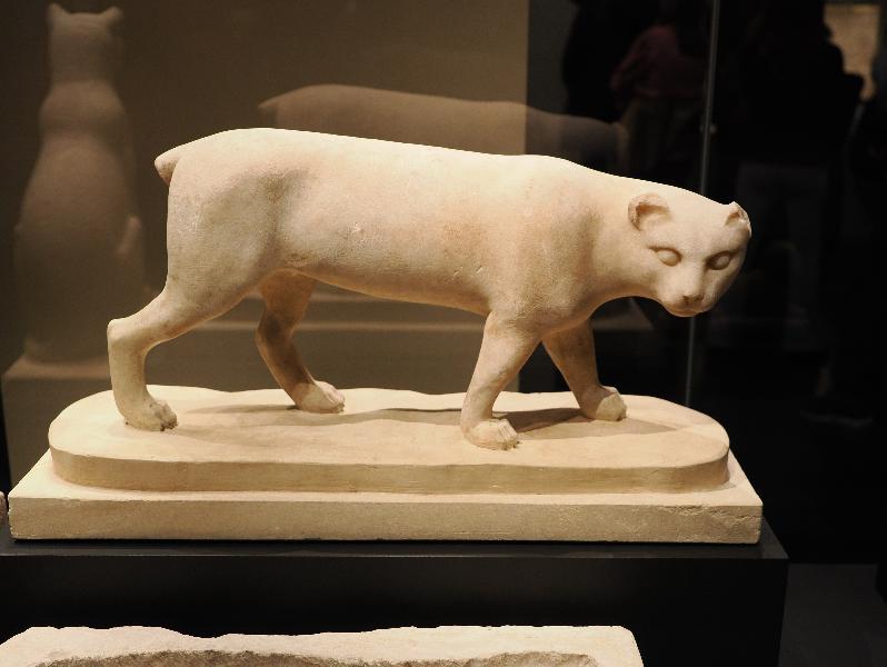 London, England: British Museum: walking cat (325-225 BC, Naukratis)