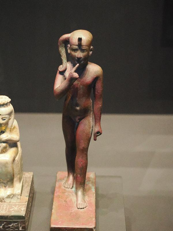 London, England: British Museum: Horus the child (600-300 BC, Egypt)