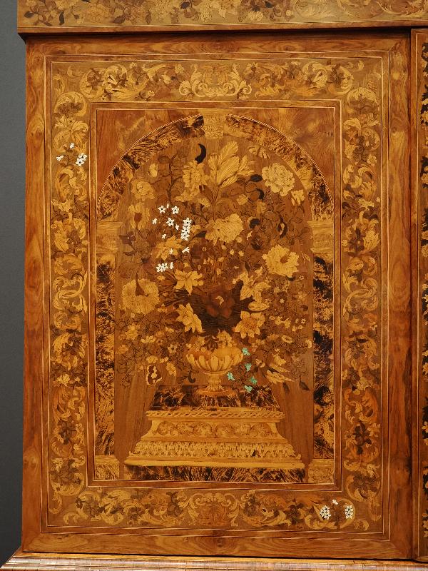 Amsterdam, Netherlands: Rijksmuseum: Cabinet (ca. 1685-1700, Amsterdam?), left panel
