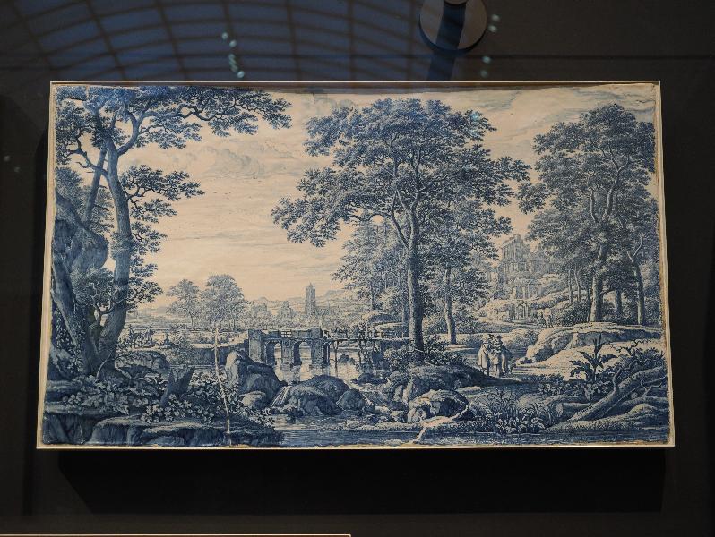 Amsterdam, Netherlands: Rijksmuseum: Plaque with an Italianate landscape, ca. 1670-1700, attributed to Frederik van Frytom)