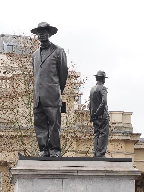London, England: Trafalgar Square: Antelope (2022, Samson Kambalu)