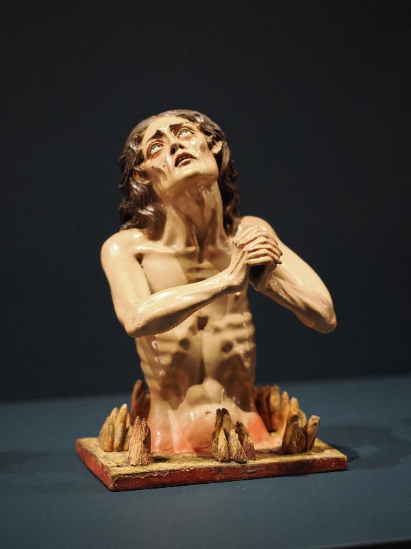 London, England: Royal Academy: The Four Fates of Man: Souls in Purgatory (ca. 1775, attributed to Manuel Chili, called Caspicara)