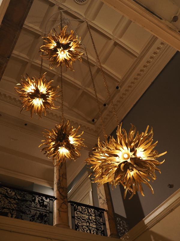 London, England: Royal Academy: Five Urchin Chandeliers (designed by Sarah Hills)