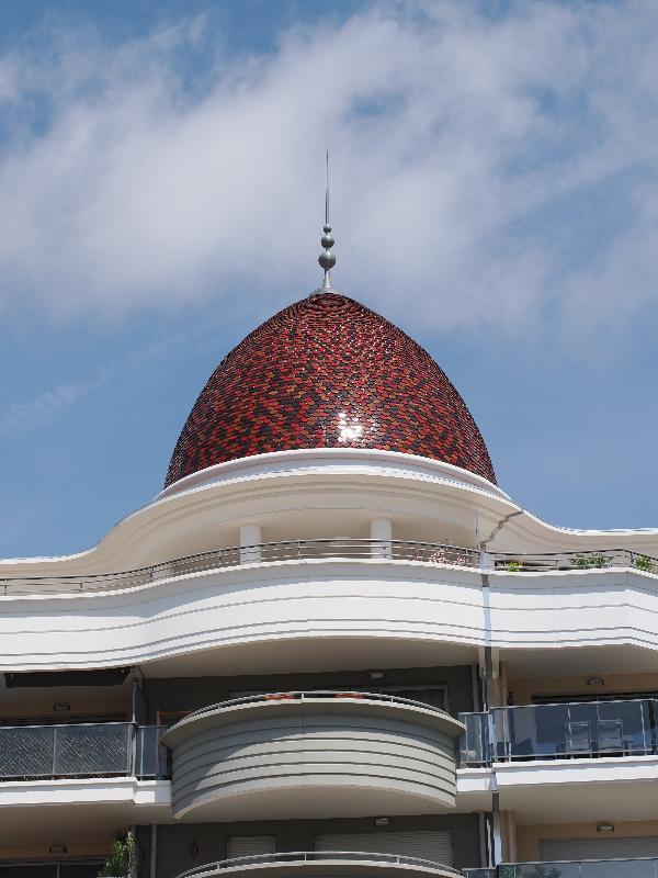 Cagnes-sur-Mer, France: Riviera Square: dome on top (2018-2021)
