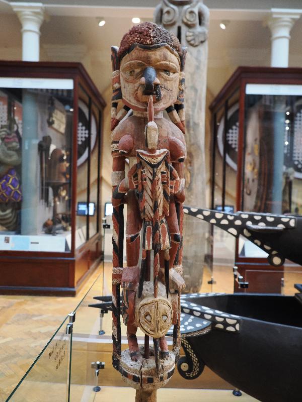 Cambridge, England: Museum of Archaeology and Anthropology: Malangan figure (late 19th century, New Ireland, Papua New Guinea)