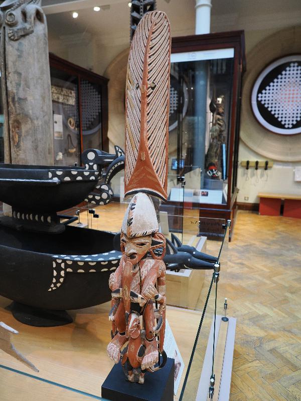 Cambridge, England: Museum of Archaeology and Anthropology: Malangan figure (late 19th century, New Ireland, Papua New Guinea)