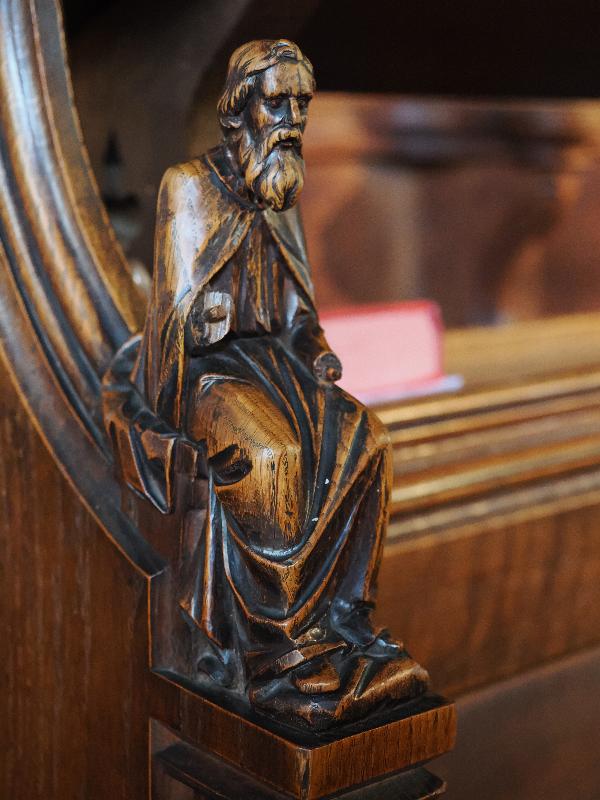Cambridge, England: Great St Mary's: carved figure