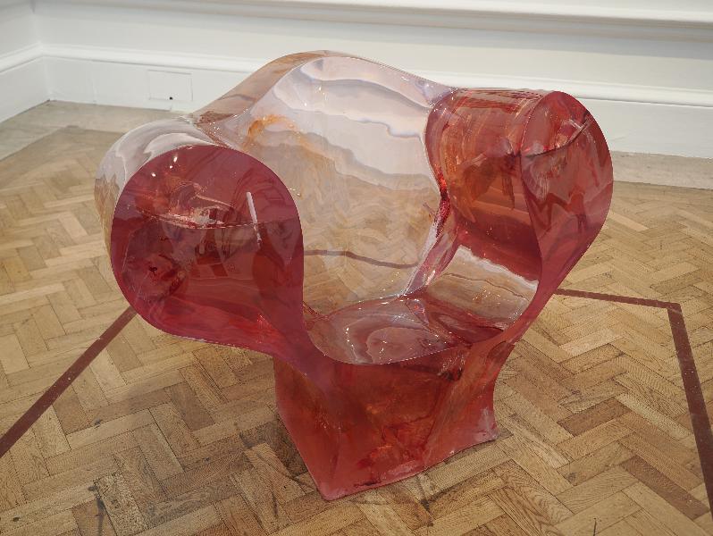London, England: Royal Academy: Big Easy Mixing Red and Transparent (Ron Arad)