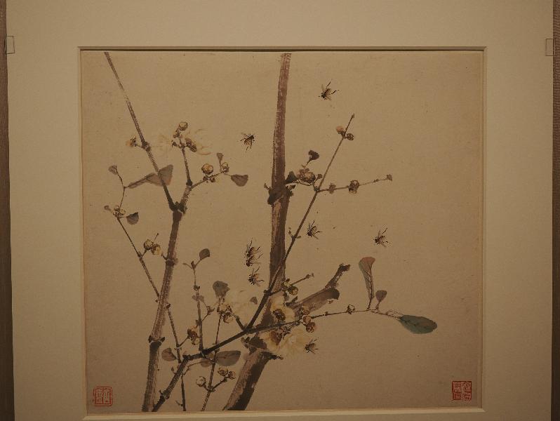 London, England: British Museum: Number eight of eight leaves of insects and flowers (ca. 1848-1904, artist Ju Lian, Guangzhou)