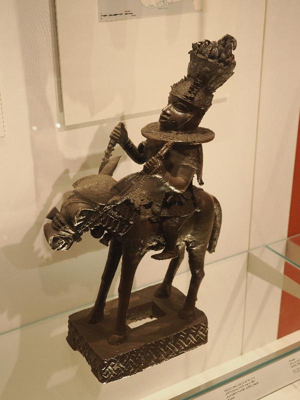 London, England: British Museum: horseman, cast brass (16th century, Benin, Nigeria)