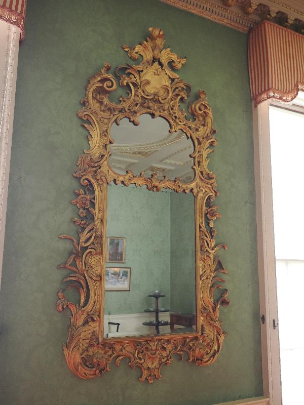 Wimpole, England: Wimpole Hall: breakfast room, Chippendale mirror