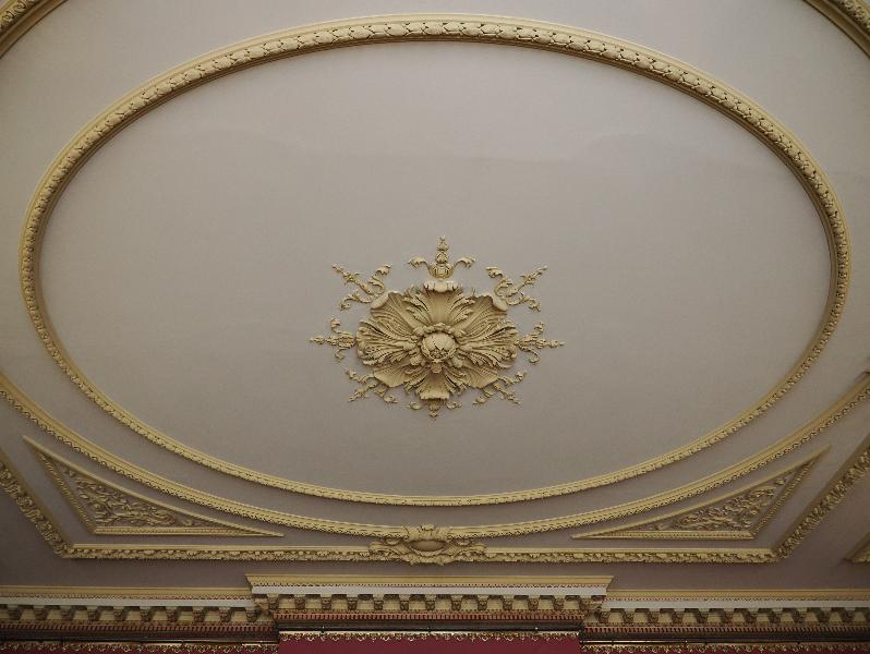 Wimpole, England: Wimpole Hall: red drawing room