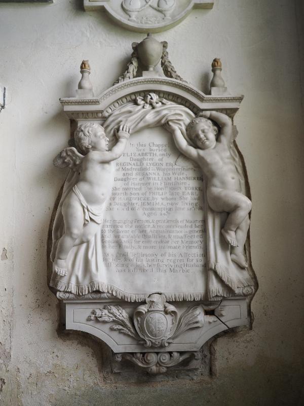 Wimpole, England: Church of St Andrew Wimpole: Elizabeth and Susanna Lygon memorial