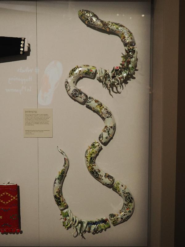 London, England: British Museum: Green Burmese Python (2018, Soe Yu Nwe)