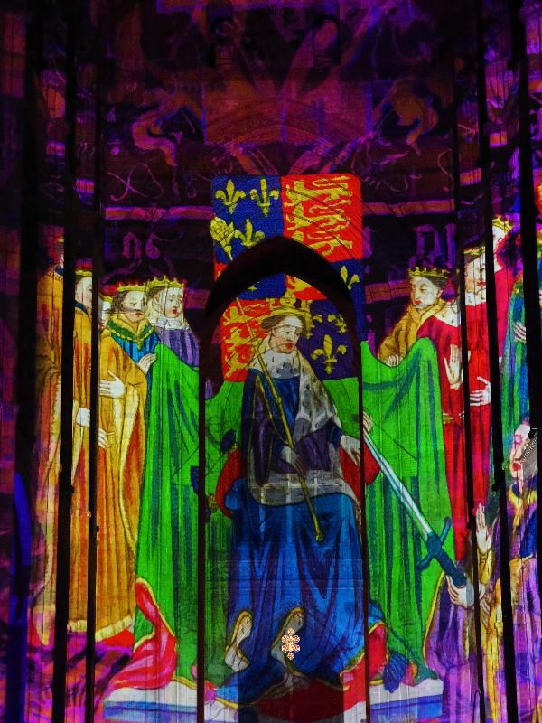 Ely, England: Ely Cathedral: King Henry VI (Crown and Coronation, by Luxmuralis, originally shown at Tower of London, Nov 2023)