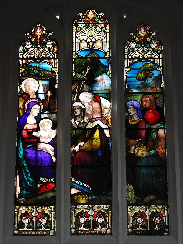 Cambridge, England: St Andrew's Church, Chesterton: Adoration of the Magi, Dyson Memorial Window