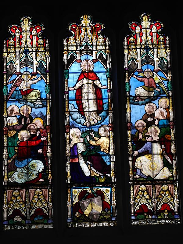 Cambridge, England: St Andrew's Church, Chesterton: Ascension, Wragg Memorial Window (1873)