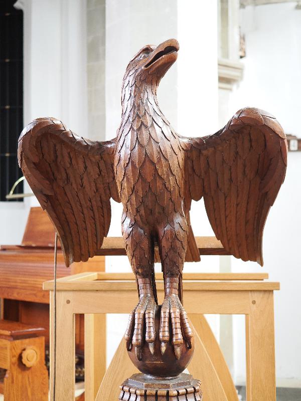 Cambridge, England: St Andrew's Church, Chesterton: eagle lectern