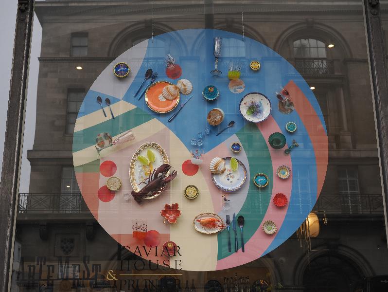 London, England: Piccadilly: Caviar House & Prunier, 161, window display