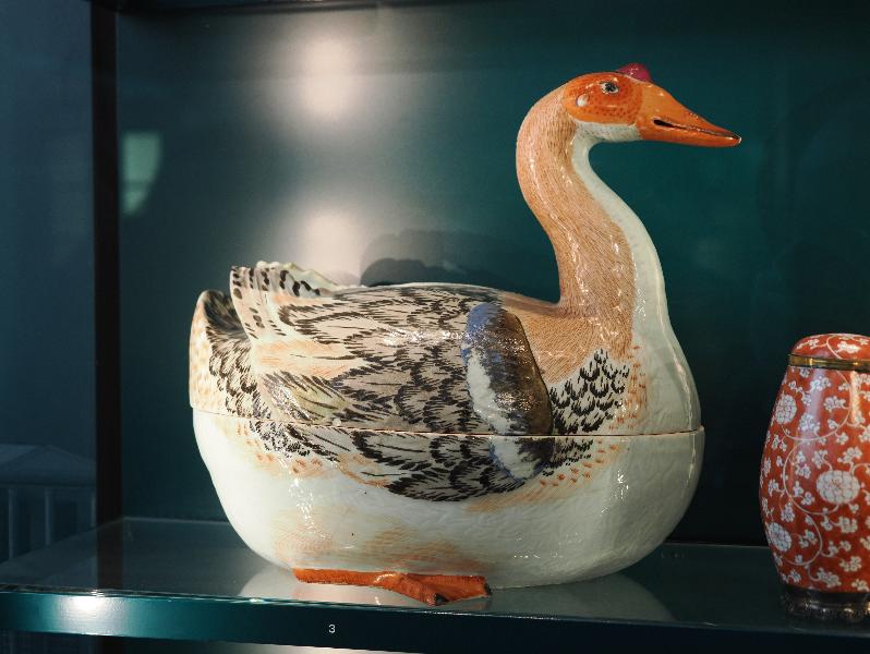 London, England: British Museum: goose tureen (1760-1780, Jingdezhen)