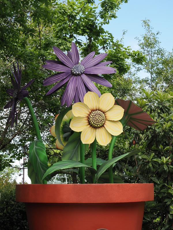Dallas, Texas (TX): Dallas Arboretum & Botanical Gardens: giant flowers sculpture