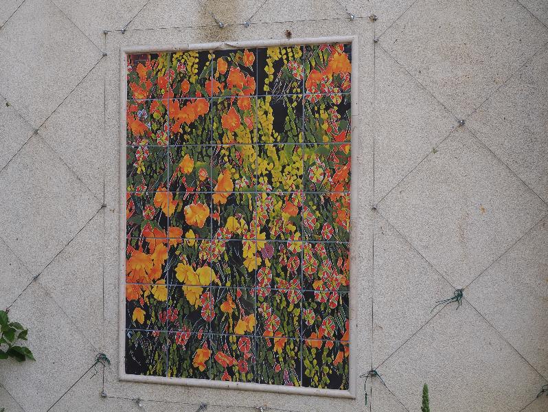 Dallas, Texas (TX): Dallas Arboretum & Botanical Gardens: Poetry Garden, flower artwork