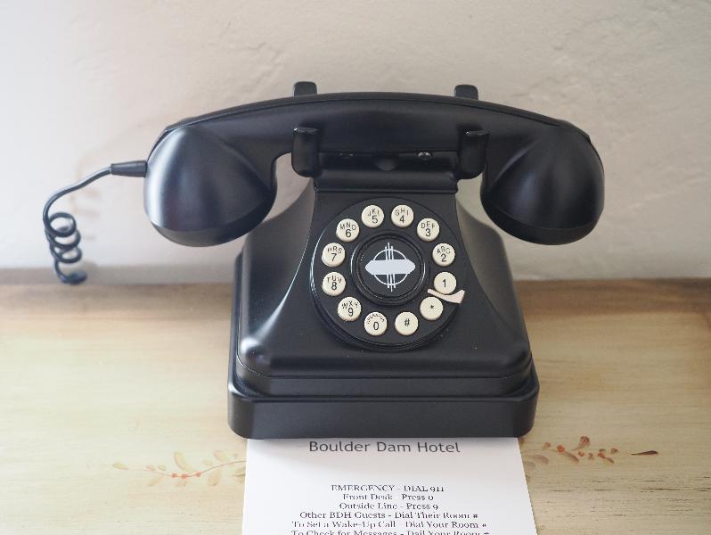 Boulder City, Nevada (NV): Boulder Dam Hotel: phone in room