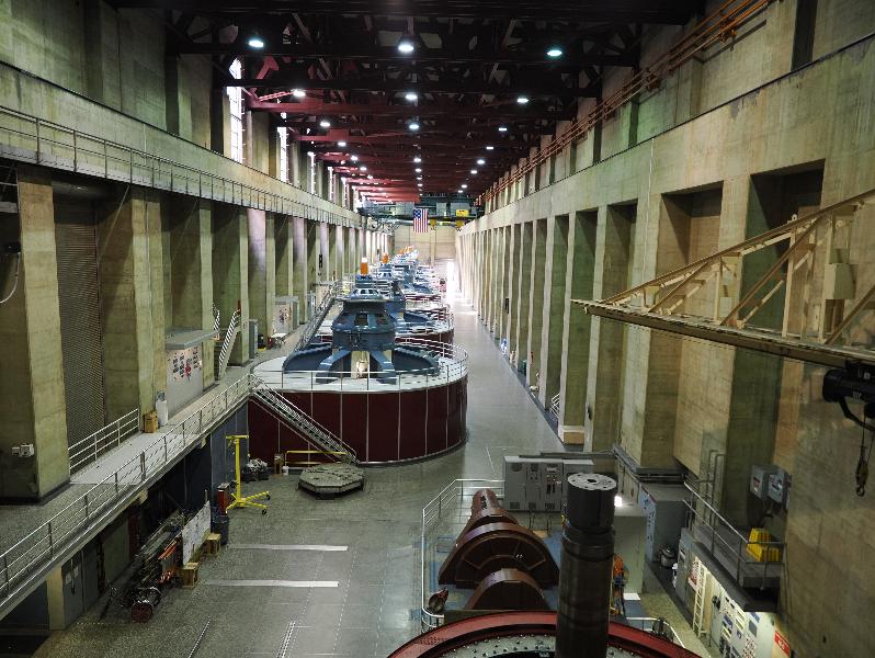 Hoover Dam, Nevada (NV) / Arizona (AZ): Hoover Dam Access Road: electricity generators