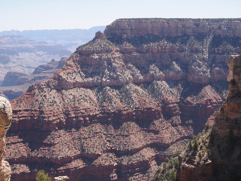 Grand Canyon Village, Arizona (AZ): Rim Trail: view towards South Kaibab Trail