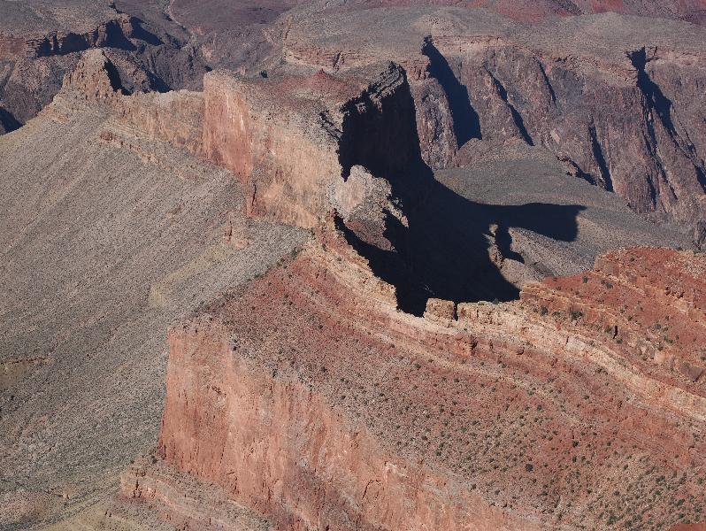 Grand Canyon Village, Arizona (AZ): Mohave Point: red rocks