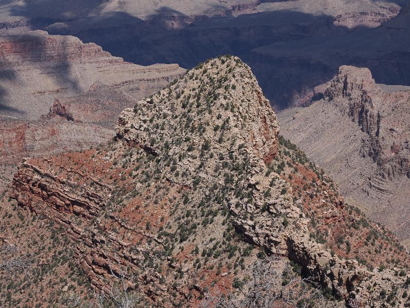 Grand Canyon, Arizona (AZ): Grandview Point: view north to mound