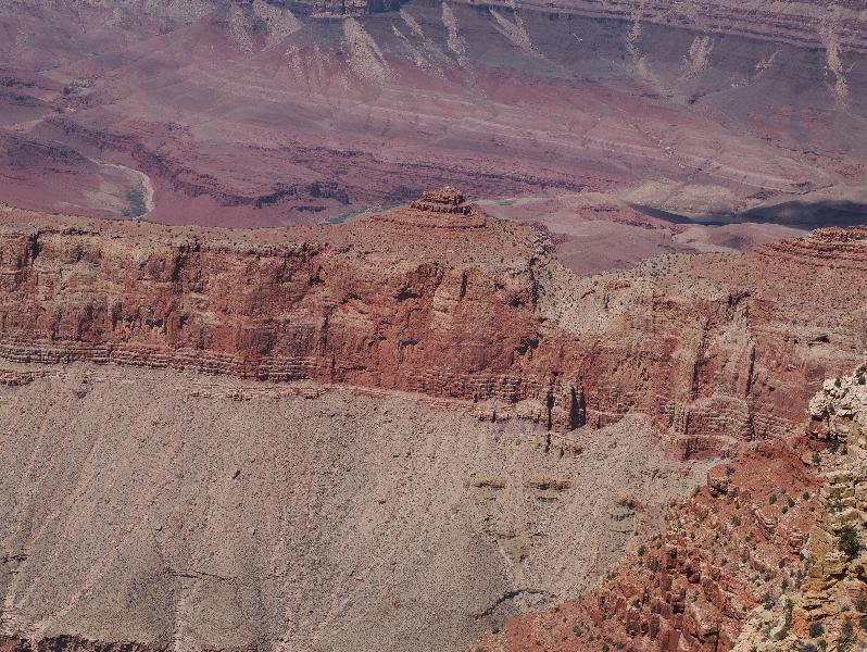 Grand Canyon, Arizona (AZ): Lipan Point: red rocks, north