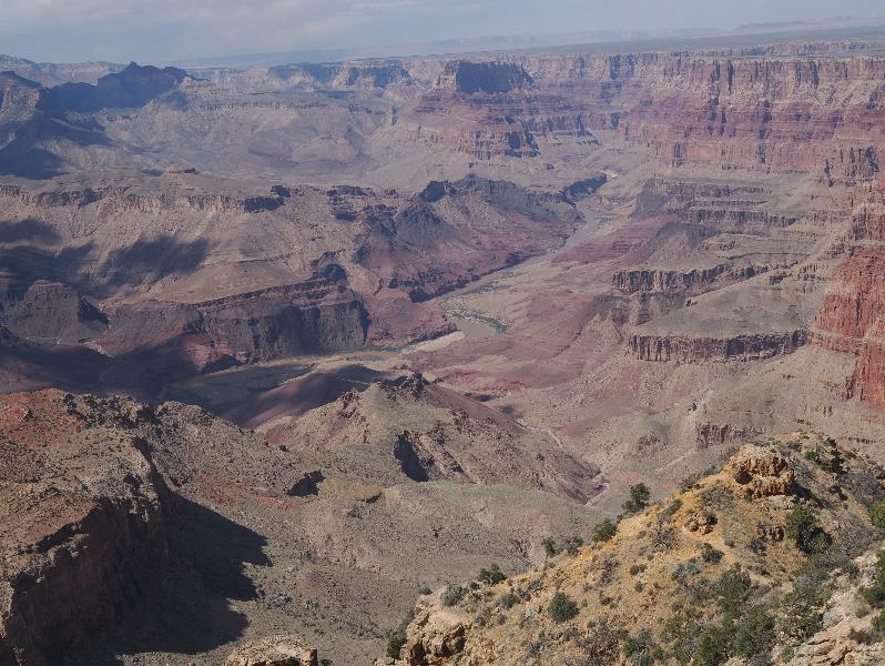 Grand Canyon, Arizona (AZ): Desert View Watchtower: view north from tower