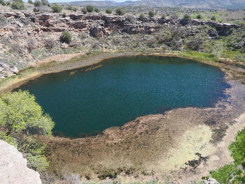 Rimrock, Arizona (AZ): Montezuma Well: view of water