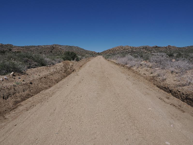 Mojave National Preserve, California (CA): Black Canyon Road: view up dirt road
